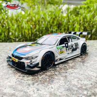 MSZ 1:24 BMW M4 DTM racing alloy model childrens toy car die-casting and toy car sound and light pull back boy gift collection Die-Cast Vehicles