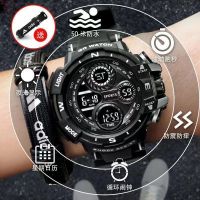 【Hot seller】 watch male students cool Korean version simple luminous waterproof ins female junior high school black technology sports