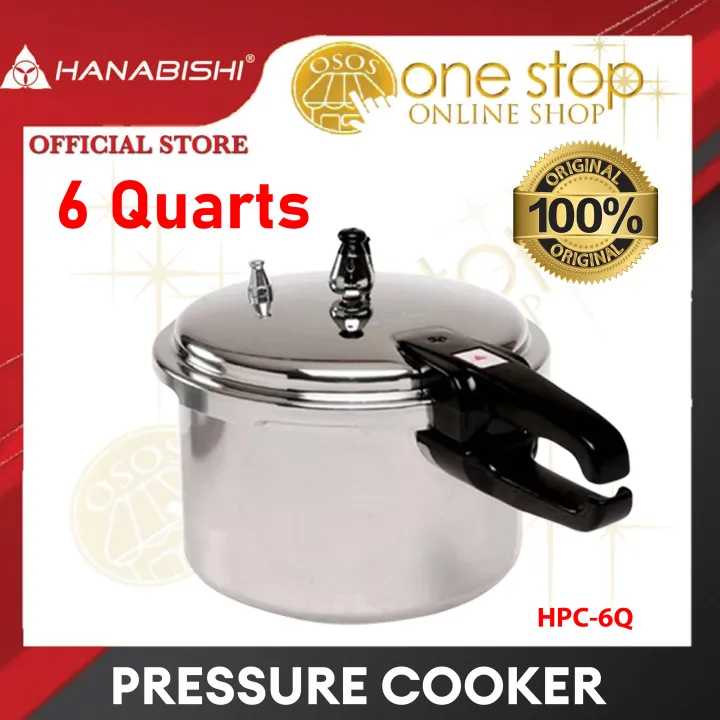 HANABISHI Original Pressure Cooker 6 Quarts / 5.6 Liters HPC6Q •OSOS