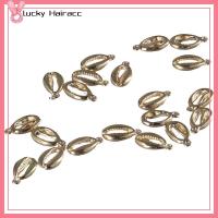 LUCKY HAIRACC 20pcs ทองเหลืองเบิ้ล เครื่องรางรูปเปลือกหอยทะเล รูปเปลือกหอยทะเล ธีมทะเล เครื่องรางรูปเปลือกหอย เปลือกหอยรูปสัตว์ทะเลที่มีเสน่ห์ จี้รูปมหาสมุทร เครื่องประดับทำเองจำนวนมาก