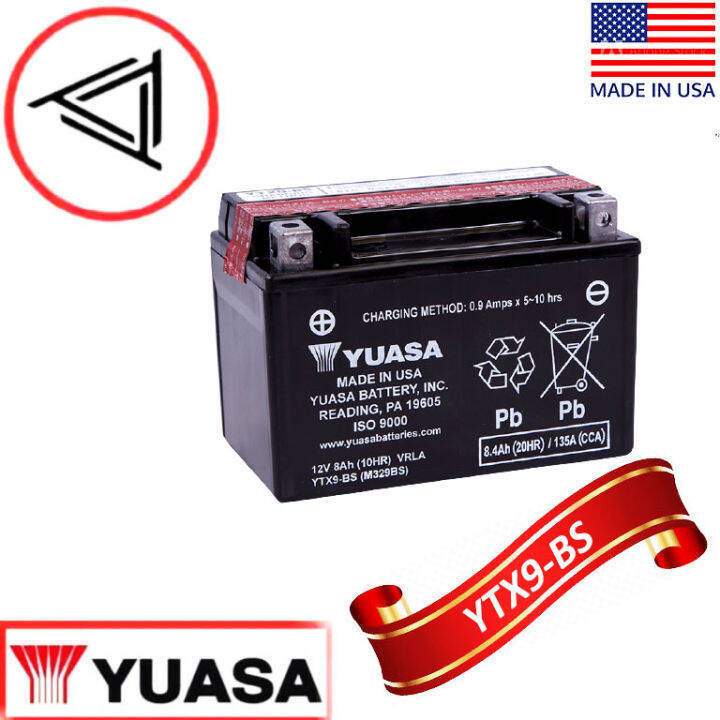 YUASA MOTORCYCLE BATTERY MADE IN USA - YTX9-BS | Lazada PH