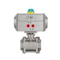 KAT-Q611 DN08-DN100 Pneumatic three-piece ball valve threaded pneumatic valve for Liquid/Gas/Water/Oil