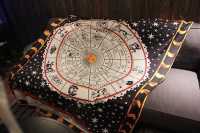 【cw】Muy Bien Tarot Tapestry Twelve Conslations Stars Moon Astrology Divination Background Cloth Tablecloth Home Living Room Decor ！