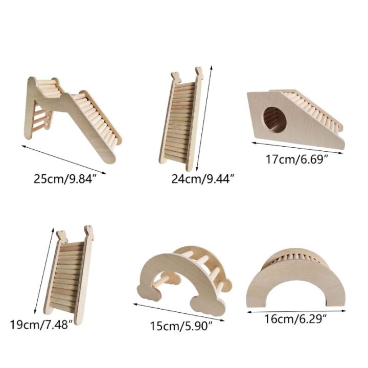 6xde-หนูแฮมสเตอร์บันไดสำหรับปีน-สะพานแขวนสำหรับเจอร์บิลเม่นหมูจริง