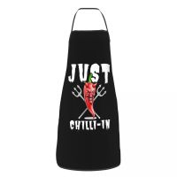 Funny Red Devil Chilli Pepper Aprons Men Women Unisex Kitchen Chef Hot Pepper Lovers Tablier Cuisine for Cooking Baking Painting