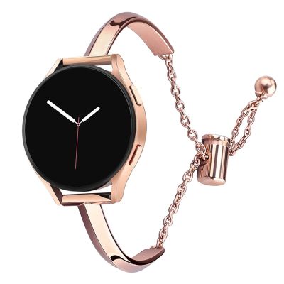 สายนาฬิกาแฟชั่นสำหรับผู้หญิงโซ่โลหะสำหรับ Samsung Galaxy Watch 4/5 Active 2 40มม. 44มม. เกียร์20มม. (ไม่รวมนาฬิกา)