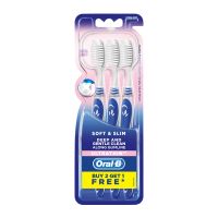 [ส่งฟรี!!!] ออรัล-บี แปรงสีฟัน ซอฟท์แอนด์สลิม x 3 ด้ามOral-B Soft &amp; Slim Toothbrush x 3 Sticks