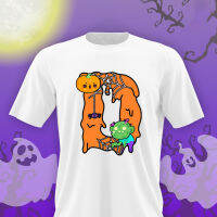 [New] ลายตัวอักษรรุ่น  Halloween เสื้อขาว