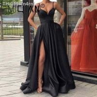 ⊙™ n4rn profundo querida lado fenda vestido de noite simples vestidos até o chão espaguete cinta baile formatura para a mulher saia casamento