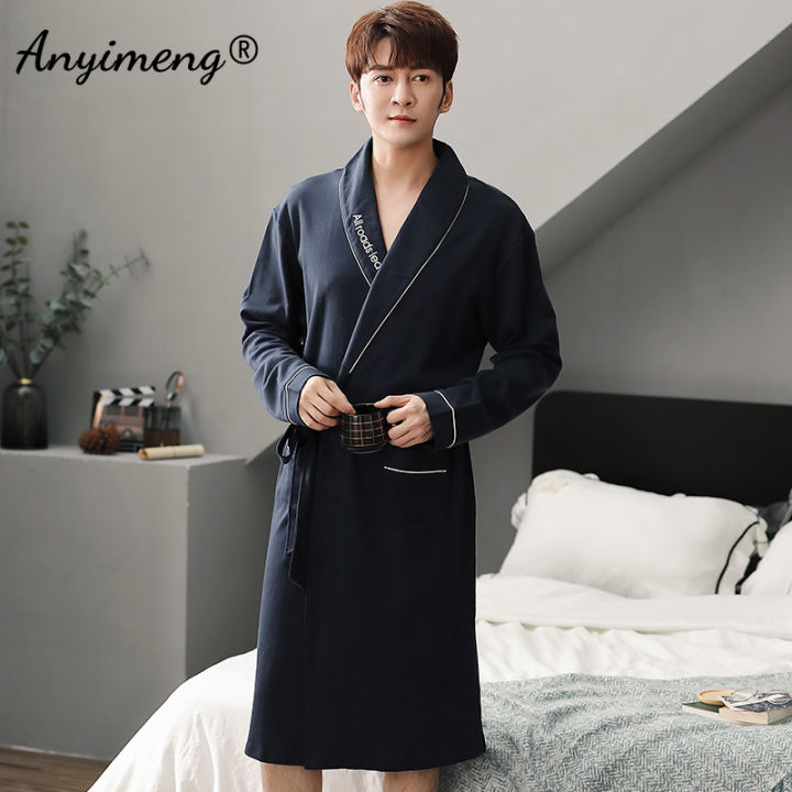 mens-robe-4xl-big-size-elegant-long-sleeve-kintted-cotton-robes-for-men-luxury-bathrobe-ins-fashion-embroidery-v-neck-sleepwear