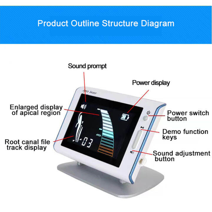denxy-ทันตกรรม-apex-locator-รากคลอง-l-ocator-จอแสดงผล4-5นิ้วพร้อมจอแสดงผลดิจิตอลไฟล์แม่นยำคลิปลิปตะขอไฟล์คลิป