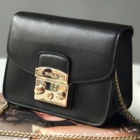 womens bag genuine Fuˉwomens cowhide all black small square bag fashion