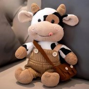 26CM Cartoon Milk Cow Plush Doll Cute Simulation Cattle Animals Plush Toys