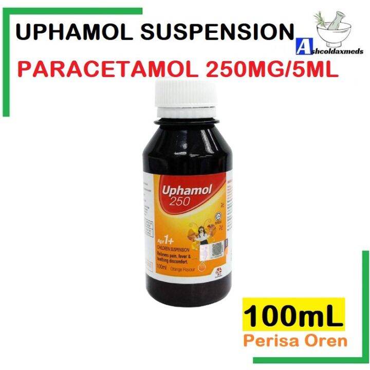 UPHAMOL Paracetamol Syrup Paracetamol 250mg/5ml Children Suspension