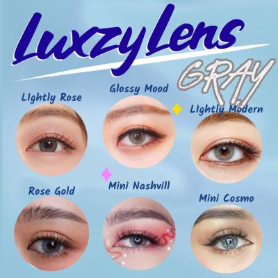 ลักซี่เลนส์ Luxzy lens สีเทา,น้ำตาล แฟชั่น คอนแทคเลนส์ แบบรายเดือน (Contact lens)