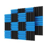 24 Pcs Acoustic Foam Panels,Broadband Studio Wedge Tiles,Sound Panels Soundproof Sound Insulation Absorbing,30X30X5cm