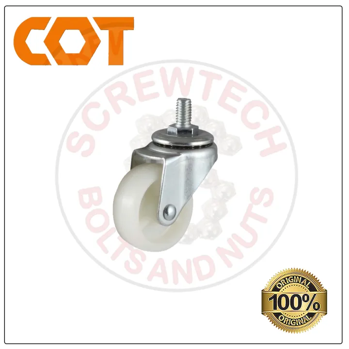 4pcs COT Nylon Caster Wheel195050 Swivel Srew Set 50mm (2") Lazada PH