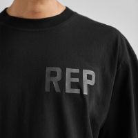 รุ่นสูง Represent สีดำวันศุกร์จำกัดตัวอักษรที่เรียบง่าย REP แขนสั้นพิมพ์ลายสำหรับผู้ชายและผู้หญิง T เสื้อแฟชั่น