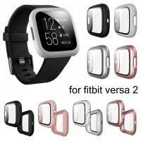 คลุมทั้งหมดเคสกระจกสำหรับ Fitbit Versa 2 PC แบบแข็งเคลือบด้านปกป้องหน้าจอทนทานฝาครอบป้องกันสำหรับ Fitbit Versa 2นาฬิกา