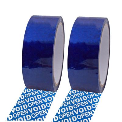 50m Blue Security Sealing Sticker Anti-Fake Label High Viscosity Tamper Proof Acrylic Glue Tape for Sealing/Packaging Adhesives  Tape