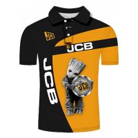 Car Logo JCB Logo 3D Graphic T-shirt Business Casual POLO Shirt Street Super Short Sleeve High Quality Harajuku Sweatshirt