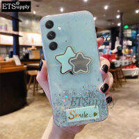 เคสโทรศัพท์ Galaxy S23 FE เคสแหวนขึ้นเงาแวววาวแบบนิ่มใสลายดาวเต็มฝาหลังสำหรับหญิงสาวดวงจันทร์ S23 Galaxy FE