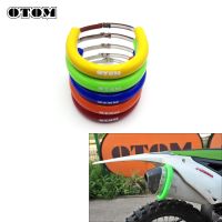 OTOM Universal Motorcycle Oval Exhaust Protector Can Cover For KTM CRF KXL YZF RM Dirt Bike Accessories Silicone Guard Anti-drop