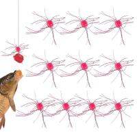 Soft Bait Dice Shape Whisker Slow Sinking ยืดหยุ่นเพิ่มขึ้น Fish Rate Bite Resistant Trout Bass Fishing Lure ตกปลากลางแจ้ง