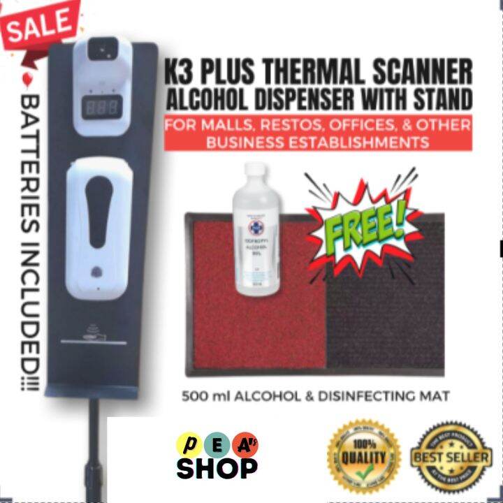 HIGH QUALITY Thermal Scanner with Alcohol Dispenser with Stand / K3
