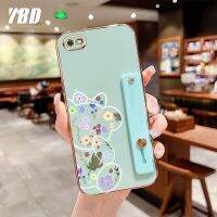 YBDเคสป้องกันข้อมือแฟชั่นสำหรับ OPPO A3s Realm C1 A12E A1K Realme C2 เคสโทรศัพท์น่ารักลายหมีกราฟฟิตีกรอบโทรศัพท์แบบนิ่ม