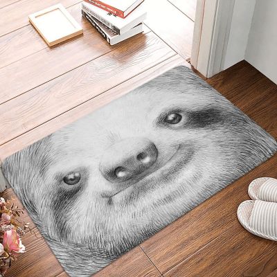 【cw】 Animals Sloth Sketch Doormat Outdoor Rug Decoration ！