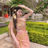 ❏﹉﹍  Xishuangbanna to brigade take photography dai zhuang dress collocation a veil nail bead shawls Thai apparel small shawl