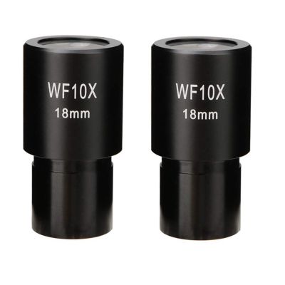 2 PCS WF10X Widefield Eyepiece Biological Microscope Optical Lens Eyepiece Wide Angle 23.2mm Mounting Size