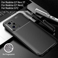 สำหรับ Realme GT Neo 3T 2 Neo3T Neo2 GT2 5G คาร์บอนไฟเบอร์ซิลิโคนนุ่ม TPU โทรศัพท์กันกระแทกฝาครอบด้านหลังกรณี