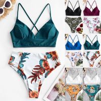 hotx 【cw】 Piece Swimsuit Print Split Sets Size Beachwear Teen Sport Bachwear