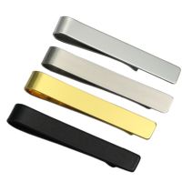 Fashion Gentleman Slim Collar Stainless Steel Tie Clip Black Silver Metal Necktie Tie Bar Men Clothing Accessories Ties