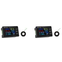 2X Digital Display Current Voltmeter 50-300V AC Wattmeter Multifunction Electric Meter Power Detector AC100A Close