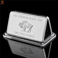 Germany Buffalo Bar Euro Mint 1 Troy Ounce Silver Bullion Bar Replica Coins Collection Spot Seconds