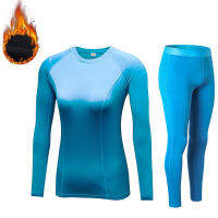 Women Thermal underwear thin fleece female long johns winter tight fitness solid color