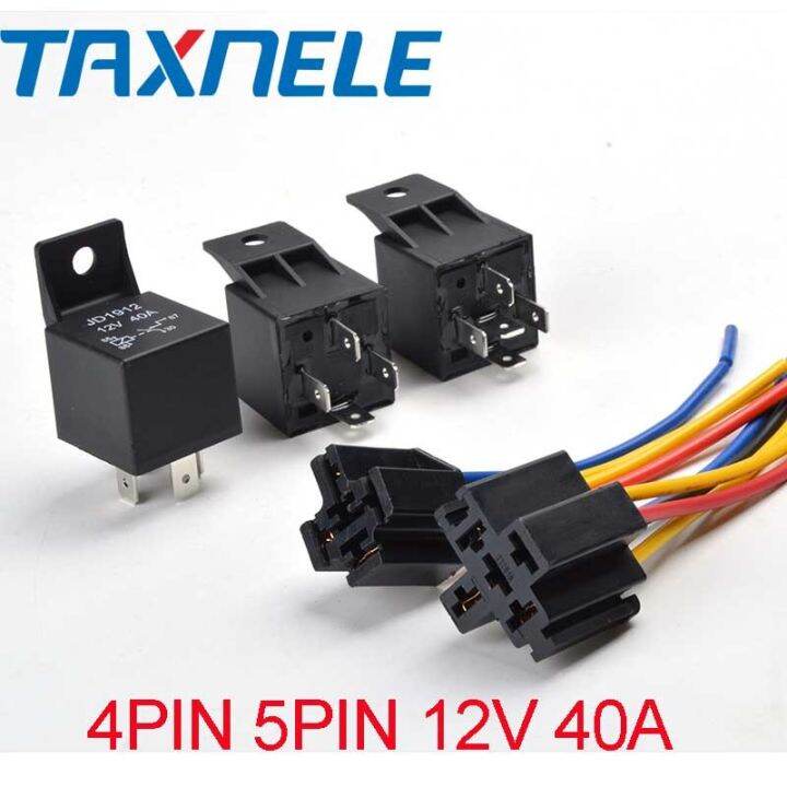 10 Set Jd1914 Jd1912 Car Relay 12v 40a 5pin 4pin Dc Amp Spdt Relay