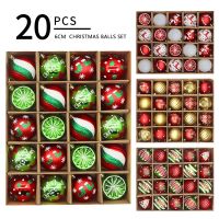 20pcs Christmas Ball Christmas Spheres Ornaments Set 6cm Electroplated Painted Ball Christmas Day Decoration Pendant Navidad