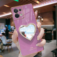 เคสโทรศัพท์สำหรับ OPPO Reno 8 Reno 8 Pro 5G พร้อมกระจกและเชือกเส้นเล็กสั้น