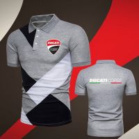 Fashion Men Polo Shirts Ducati Corse Racing Large Logo Polos Men Splicing T Shirt（Contact the seller, free customization）