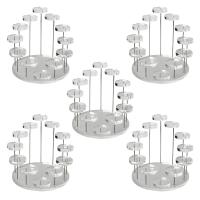 5X Fashion Multi-Layer Acrylic Ring Display Rack Earring Holder Pendant Gemstone Showcase Jewelry Display Stand Desktop