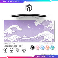 แผ่นรองเมาส์ MD _ Kawaii Great Wave _ แผ่นรองเมาส์เกมมิ่งขนาดใหญ่