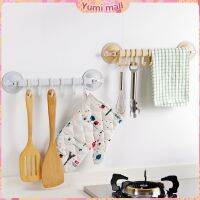 Yumi ที่แขวนของ ที่แขวนติดผนัง ห้องน้ำ ห้องครัว ที่แขวน ไม่ต้องเจาะรู Coner Towel Hanger with 6 clips สปอตสินค้าร