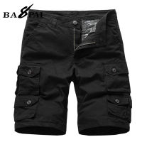 BAPAI Mens Summer Fashion Multi-Pocket Overalls Casual Outdoor Sports Shorts Classic Loose Plus Size Cropped Trousers