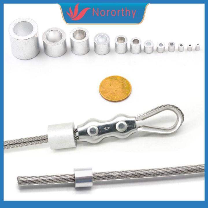 NORORTHY 10-50Pcs Round Single Hole Crimp Sleeve Fixing Clip M1 to M12 ...