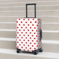 Red Polka Dot Suitcase Cover Geometric Dots Vintage Print Business Protector Holiday Practical Luggage Accesories