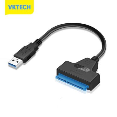 [Vktech] USB 3.0เป็น SATA7 + 15pin ตัวแปลงสายเคเบิลฮาร์ดดิสก์ SSD ฮาร์ดดิสก์2.5นิ้ว
